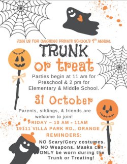 trunk or treat flyer